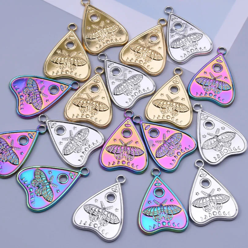 10PCS Ancient Egyptian Scarab Beetle Pendants Charms Stainless Steel Dragonfly Butterfly Pendant for Jewelry Making DIY Necklace