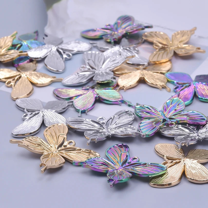 10PCS Ancient Egyptian Scarab Beetle Pendants Charms Stainless Steel Dragonfly Butterfly Pendant for Jewelry Making DIY Necklace