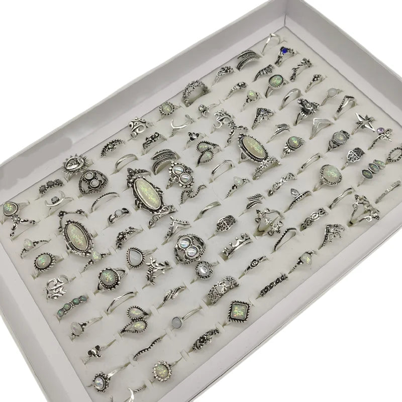 50000 Style Different Finger Rings Wholesale In Stock 100pc/Lot Hot Vintage Silver Gold Color New Alloy Joint Ring Party Women