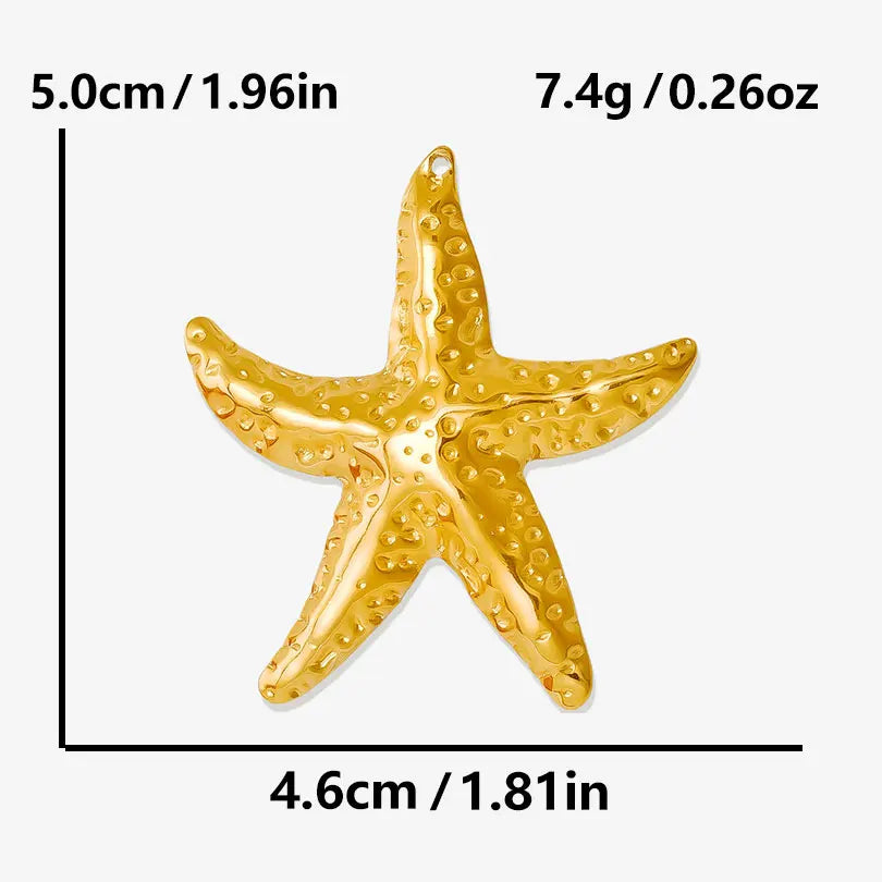 5Pcs/Lot Stainless Steel Sea Animal Starfish Cicada Shell Pendant Jewelry DIY Goth Sacred Heart Sunflower Heart подвеска Bulk