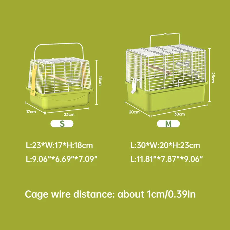 Bird Transport Cage Portable Double Shoulder Bird Carrier Bag Parrot Standing Stick for Outgoing Travel Lovebirds Bird Supplies