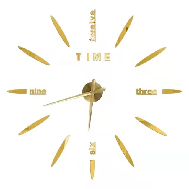 2023 Modern Design Large Wall Clock 3D DIY Quartz Clocks Fashion Watches Acrylic Mirror Stickers Living Room Home Decor Horloge