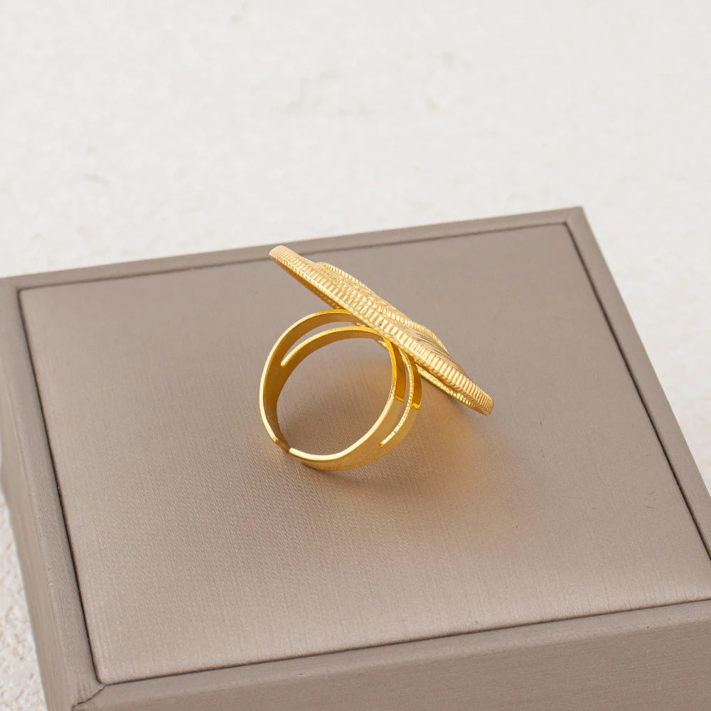 Necklace Earrings Ring Jewelry Set for Women  Gold Plated Clip Earrings and Finger Ring 2Pcs Set for Engagement Daily Wear Gifts