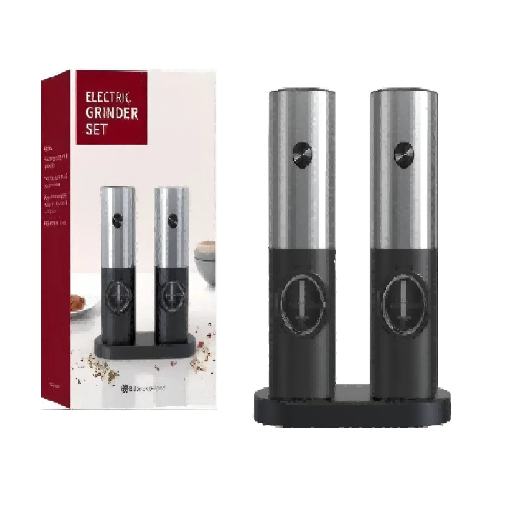 1/2 pcs Electric Automatic Salt and Pepper Grinder Set Led Light Grinder Set Spice Mill Adjustable Spices Grinder Kitchen Tools