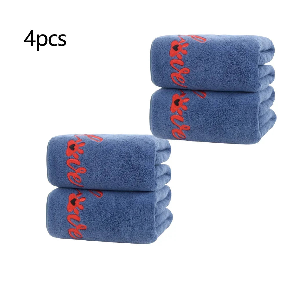 Quick Drying Dog and Cat Towels Soft Fiber Towels Bath Towel Pet Bathrobe Covenient  Cleaning Towel Pet Supplies