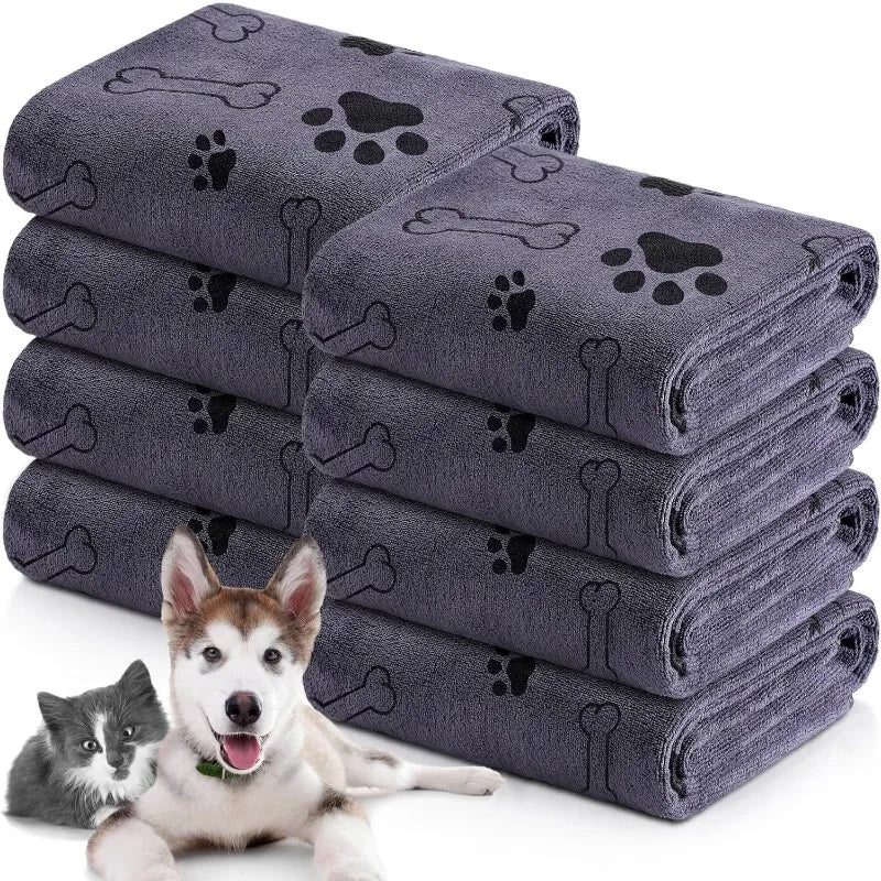 Quick-Drying Microfiber Dog Towel Absorbent Pet Bath Product Fiber Quick-drying Bath Towel Car Wiping Cloth Pet Supplies
