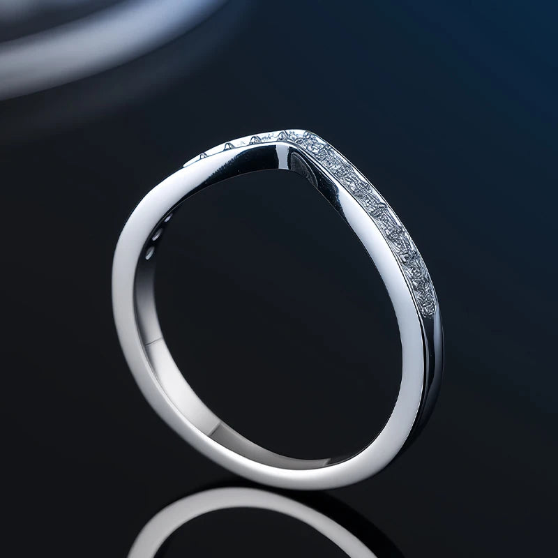 Wholesale Moissanite And Zircon Unisex Rings 100% Real S925 Silver Ring D VVS1 For Men and Women Luxury Brilliant