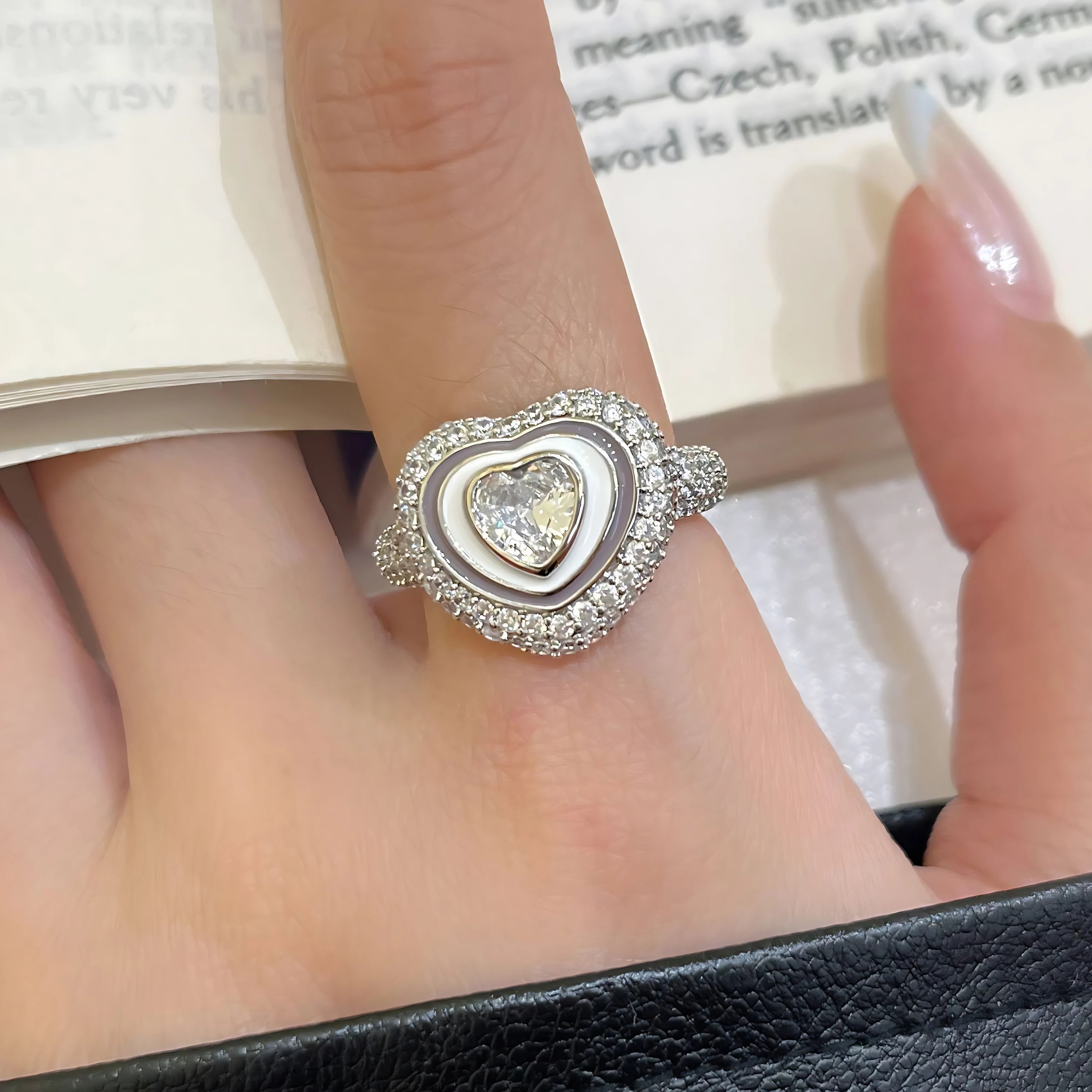 925 Sterling Silver Rings for Women Couple Minimalist Handmade Simple BIg Ring Party Jewelry Gift Prevent Allergy