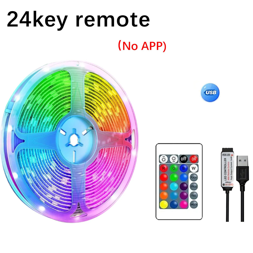 5V USB Led Lights for Room  RGB Led Strip Lights 10m 20m 30m Flexible Ribbon Diode Tape for Room Bedroom Decor TV Backlights