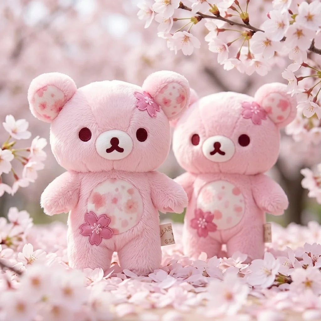 Cherry Blossom Rilakkuma Plush Toys 30/40/50cm Rilakkuma Stuffed Doll Bear Home Decor Toys Kids Dolls Adorably Birthday Gifts