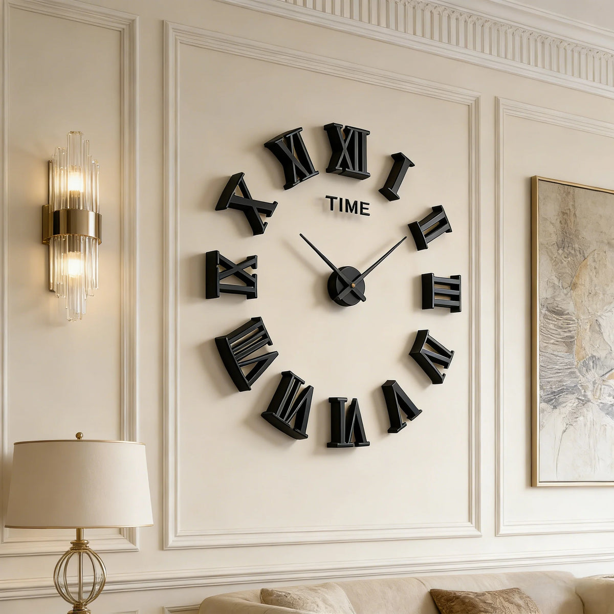 2D/3D Large Roman Numeral Acrylic Mirror Wall Clock Sticker Fashion DIY Quartz Clocks Watch Home Decoration Living Room Stickers