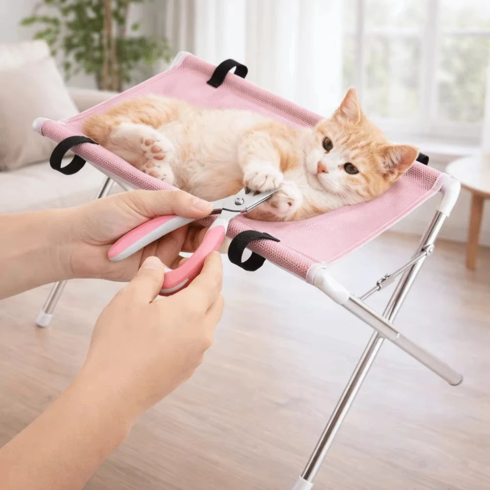 for Small Dogs Cats Pet Bath Hammock, Adjustable Grooming Sling Mesh Bathing Net, Pet Washing Restraint Bag for Sink Bathtub, Qu