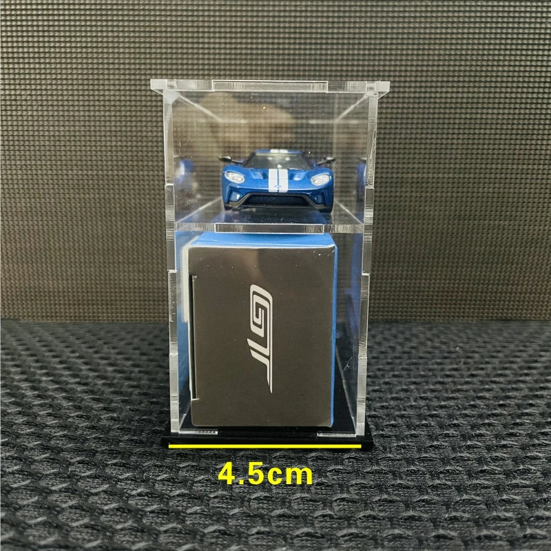 1/64 Model Cars Acrylic Display Case Fit for Mini Size MiniGT Tomica Required Assembly Proof Box Cabinet Toy Vehicles