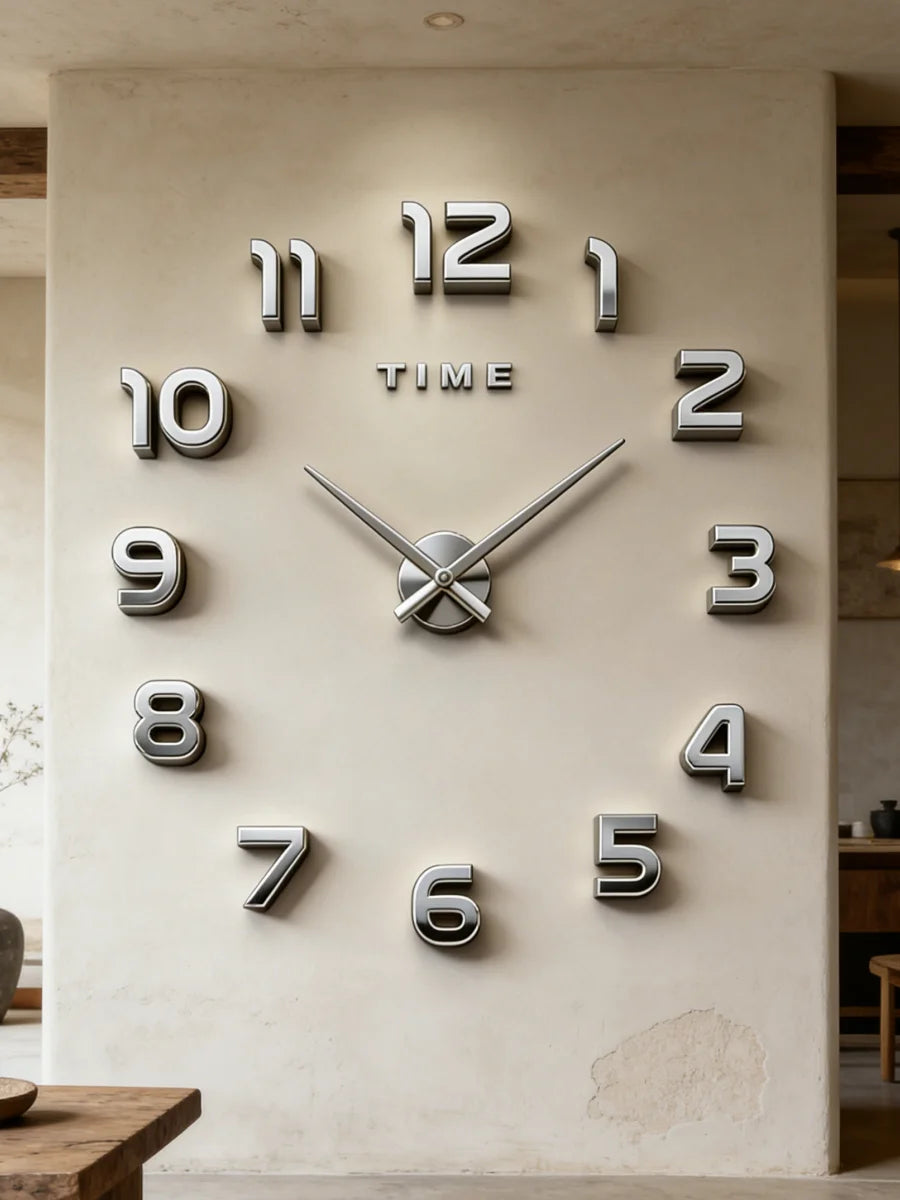 Large 3D Wall Clock Luminous Classic Wall Clocks DIY Digital Clock Wall Watches Stickers Silent Clock for Home Living Room Table