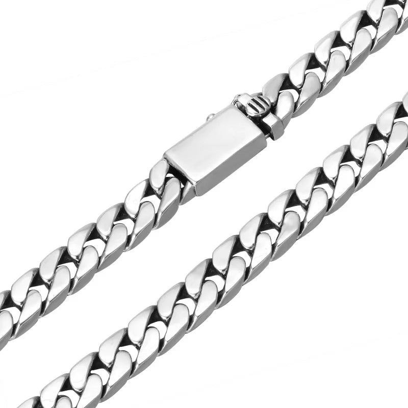 925 Silver Chains Original Certified Cuban Chain Authentic 925 Solid Silver Necklace