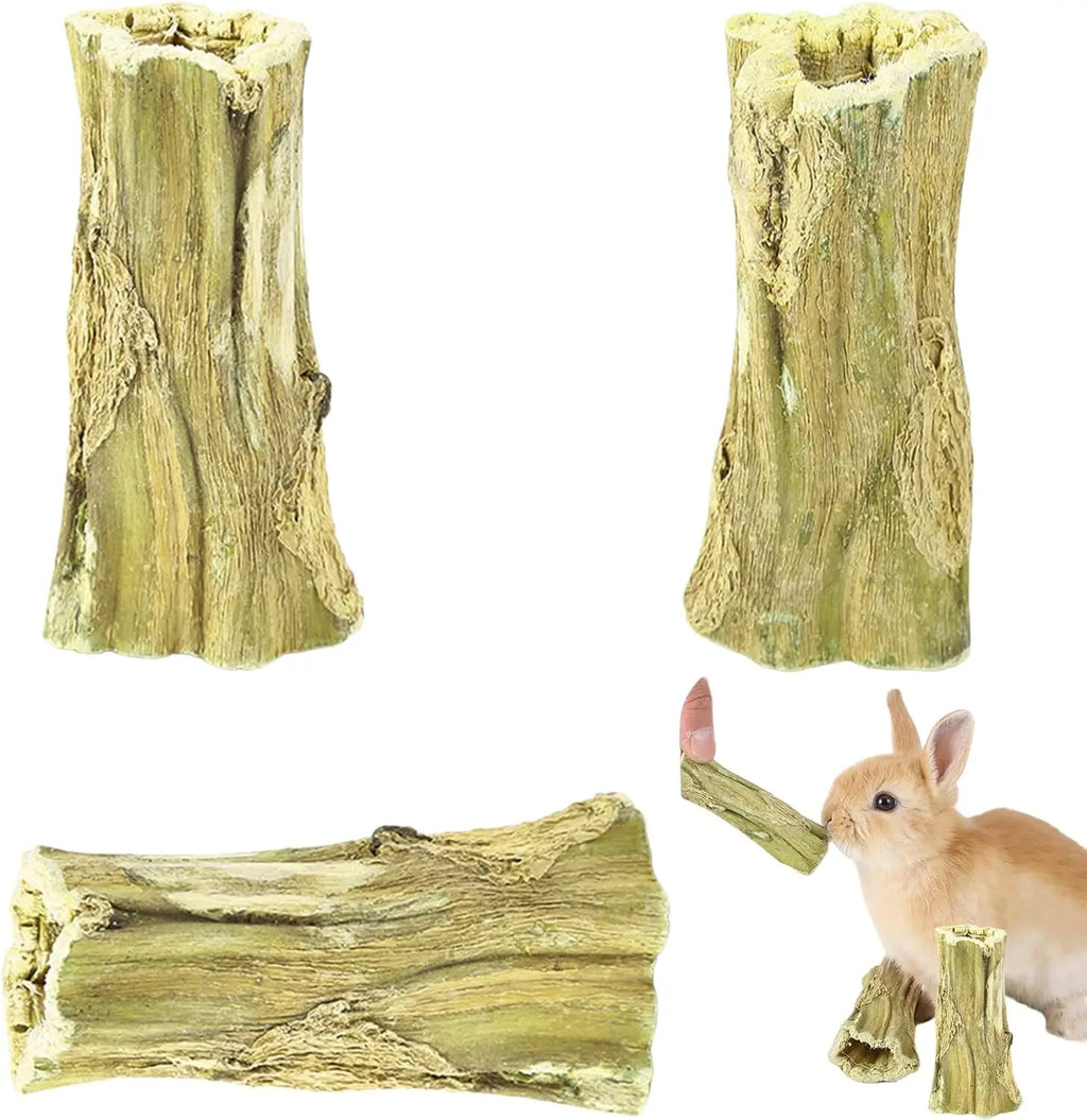 Natural Bunny Chew Toys,Organic Papaya Wood Chew Sticks Hamster Chew Toy for Teeth Hamster Guinea Pig Rat Gerbils