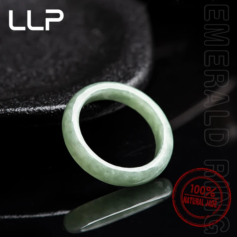 Natural A Cargo Bean Seed Emerald Ring Official Website Charm Fashion Elegant Jewelry Best-Selling Holiday Gift