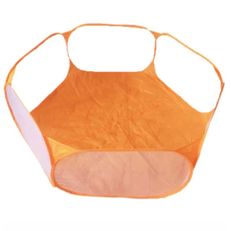 Transparent Portable Pet Cage Tent Dog Cat Playpen Open Folding Yard Fence for Hamster Rabbit Guinea Pig Small Pet Cage