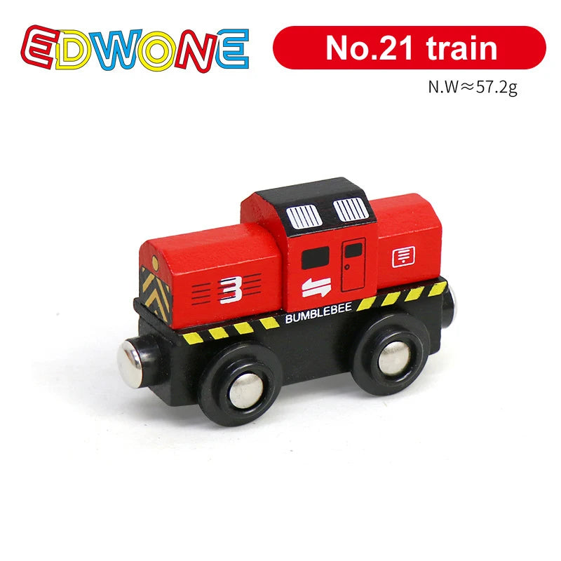 1pcs Magnetic Train Toys Wooden Train Locomotive Car Truck Railway Accessories Fit for Wooden Tracks Toys Gifts