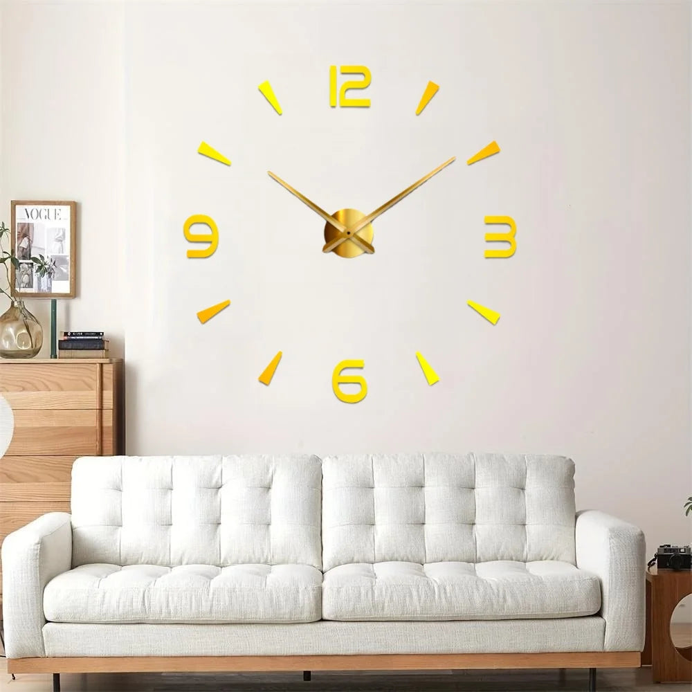 Large 3D Wall Clock Luminous Classic Wall Clocks DIY Digital Clock Wall Watches Stickers Silent Clock for Home Living Room Table