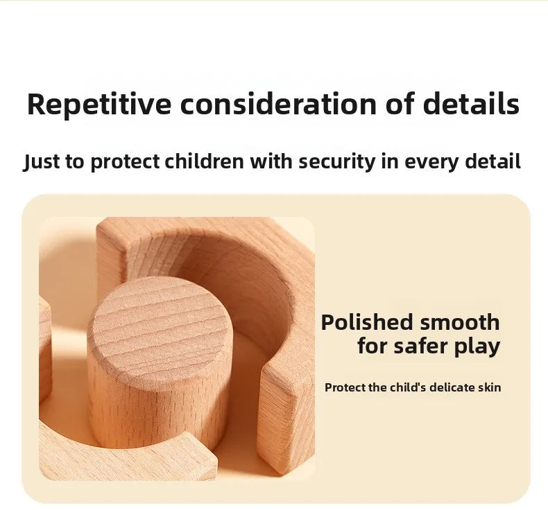 Kawaii 100Pcs Unpainted Beech Wooden Large Building Blocks Toddler Stacking Construction Preschool Educational Gift