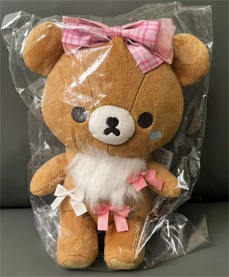 Rilakkuma Plush Toy Soft Doll Makeup Rilakkuma Ribbon Bow Korilakkuma Chairoikoguma Bear Kiiroitori Chick Stuffed Animals