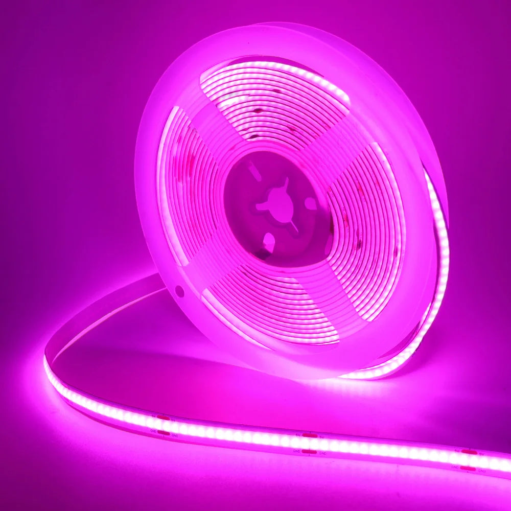 5V USB COB Led Strip Light White/Red/Green/Pink/Ice Blue/Yellow 320 Leds Flexible Ribbon DC Night Lamp TV Backlights Home Decor