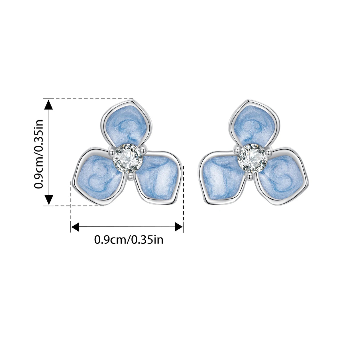 Bamoer 925 Sterling Silver Original Blue Butterfly Ring Lilac Flower Earrings for Women Jewelry Set Anniversary Engagement Gift