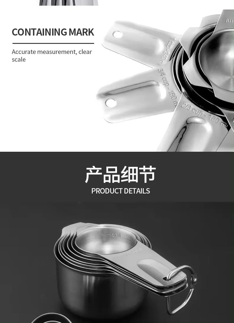 stainless steel measuring cup and spoon  Teaspoon measuring tools for cooking and baking
