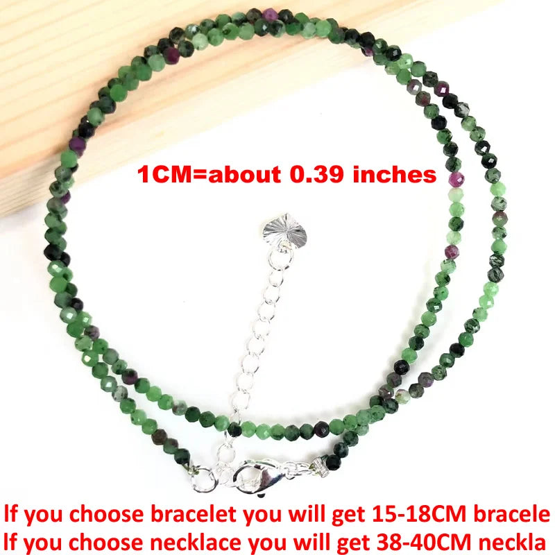 Fashion Women Bracelet necklace 2-3mm mini Cut angle beads tourmaline agate zircon natural pearl crystal Beaded Jewelry gift