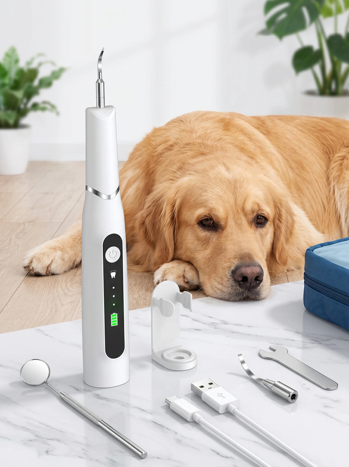 Ultrasonic Toothbrush for Dogs and Cats Removes Tartar and Plaque Pet Dental Care Kit Pet Tartar Remover Tooth Cleaning Tool