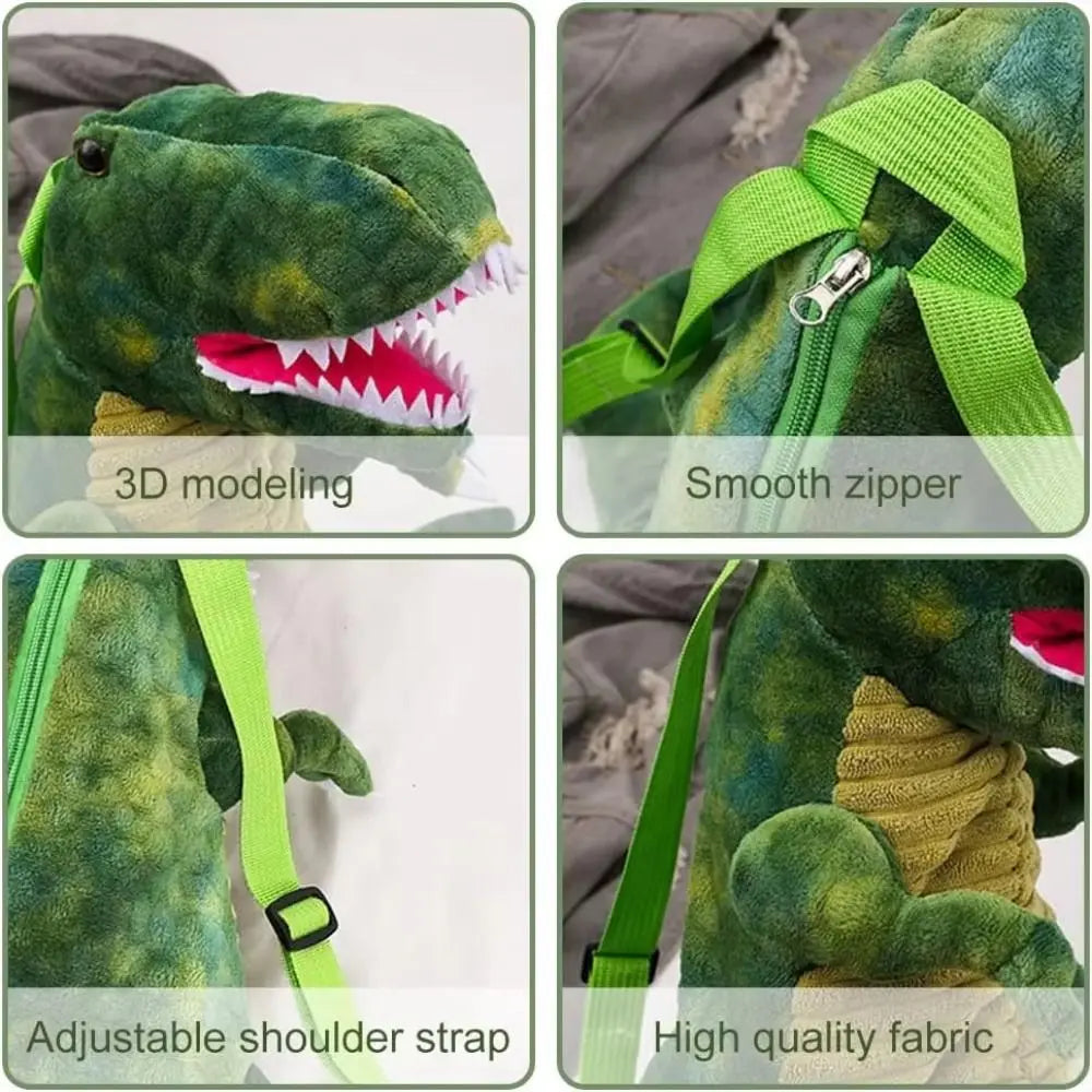 Creative Cartoon Dinosaur Backpack Simulation Dinosaur Large Capacity Plush Dinosaur Doll Adjustable Straps 40cm