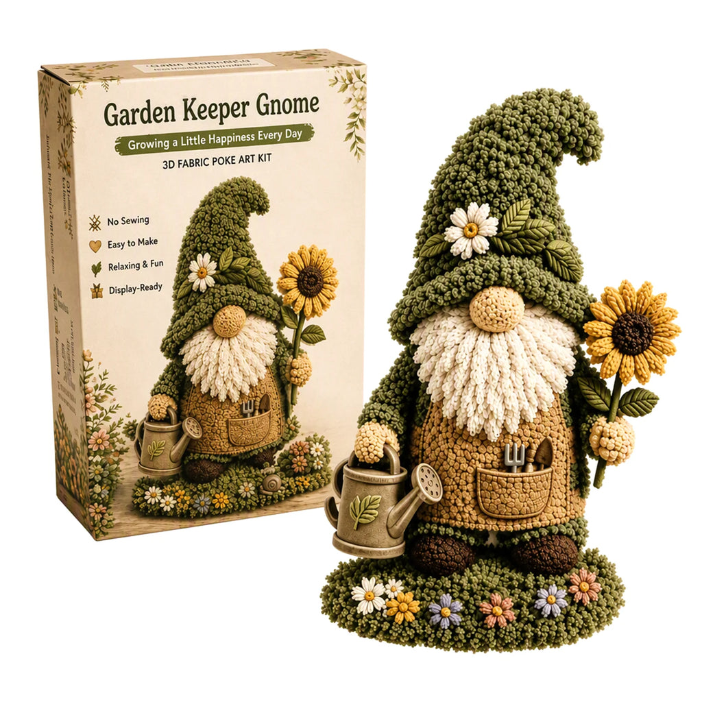 DIY Gnome Craft Kit Fabric Punch Needle 3D Seasonal Decoration No Sewing Holiday Gnome Decor Adult Beginner Kit