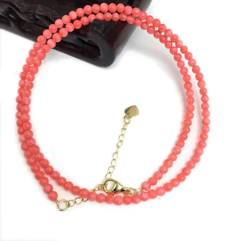 Simple 4MM Natural Pearl Coral Chain Choker Necklace For Women Wedding Love Gift Necklace Fashion Jewelry Wholesale