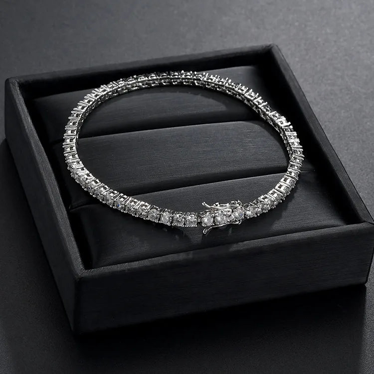 D VVS1 Moissanite Tennis Necklace For Women Top Quality 100% 925 Sterling Silver Sparkling Party Fine Jewelry