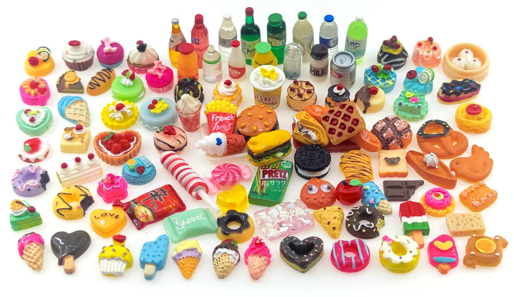 Miniature Food Drink Bottles Pretend Play Kitchen Game Party Toys