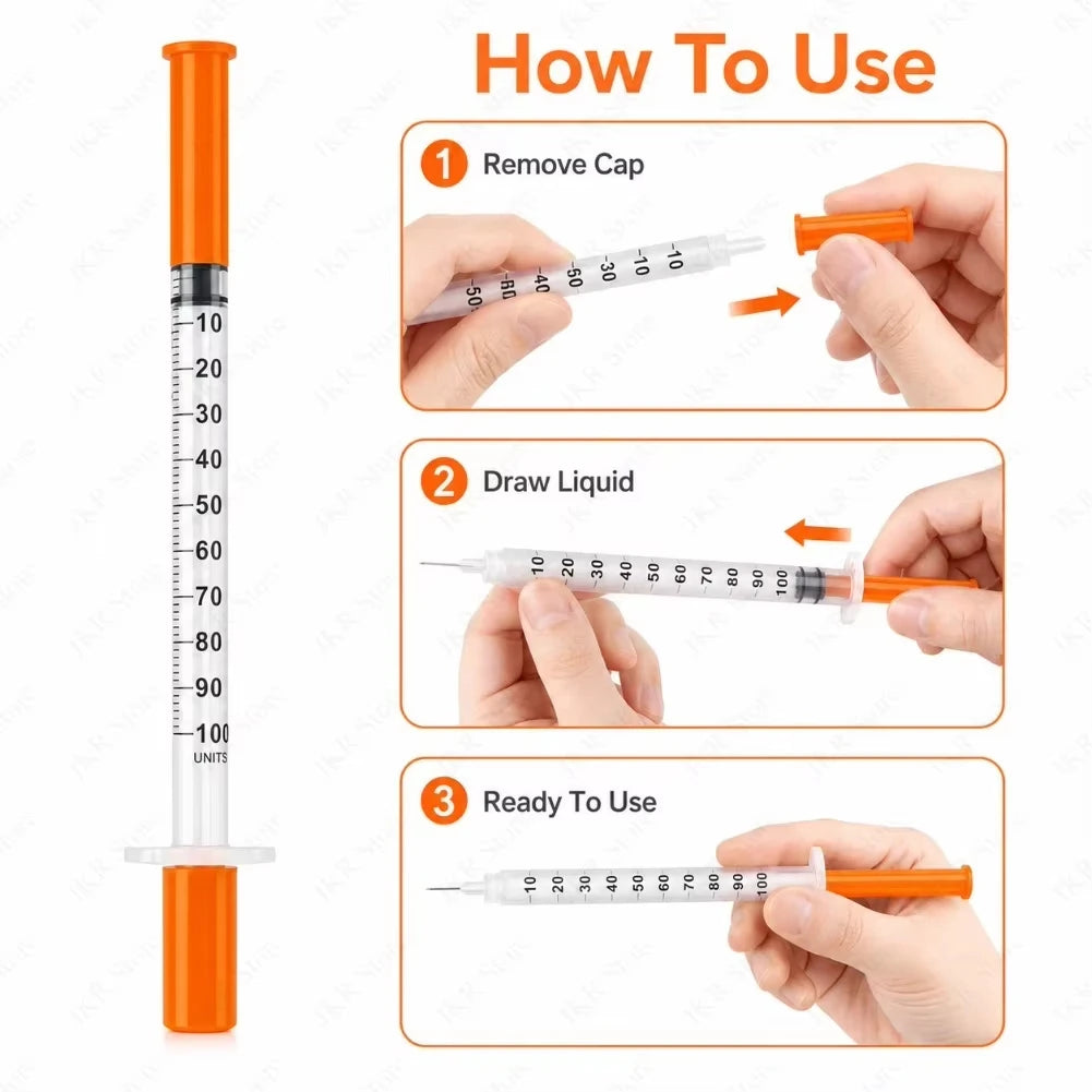 Individually Packaged Disposable Plastic Veterinary Syringes With Needles Manual Push Type For Laboratory Pets PigsFarm Animals