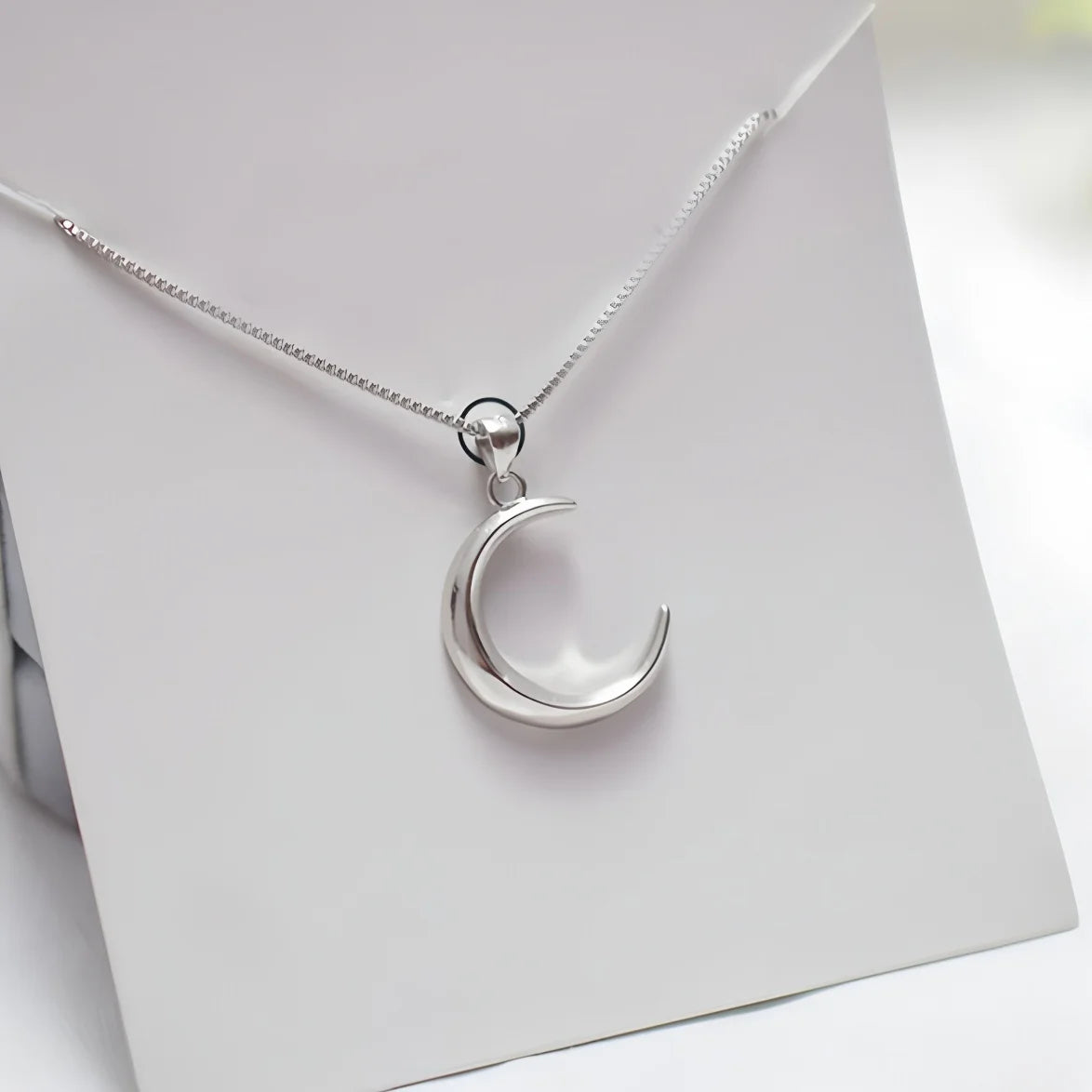 PANJBJ 925 Sterling Silver Onyx Necklace for Women Girl Concise Individuality Fashion Jewelry Birthday Gift Dropshipping