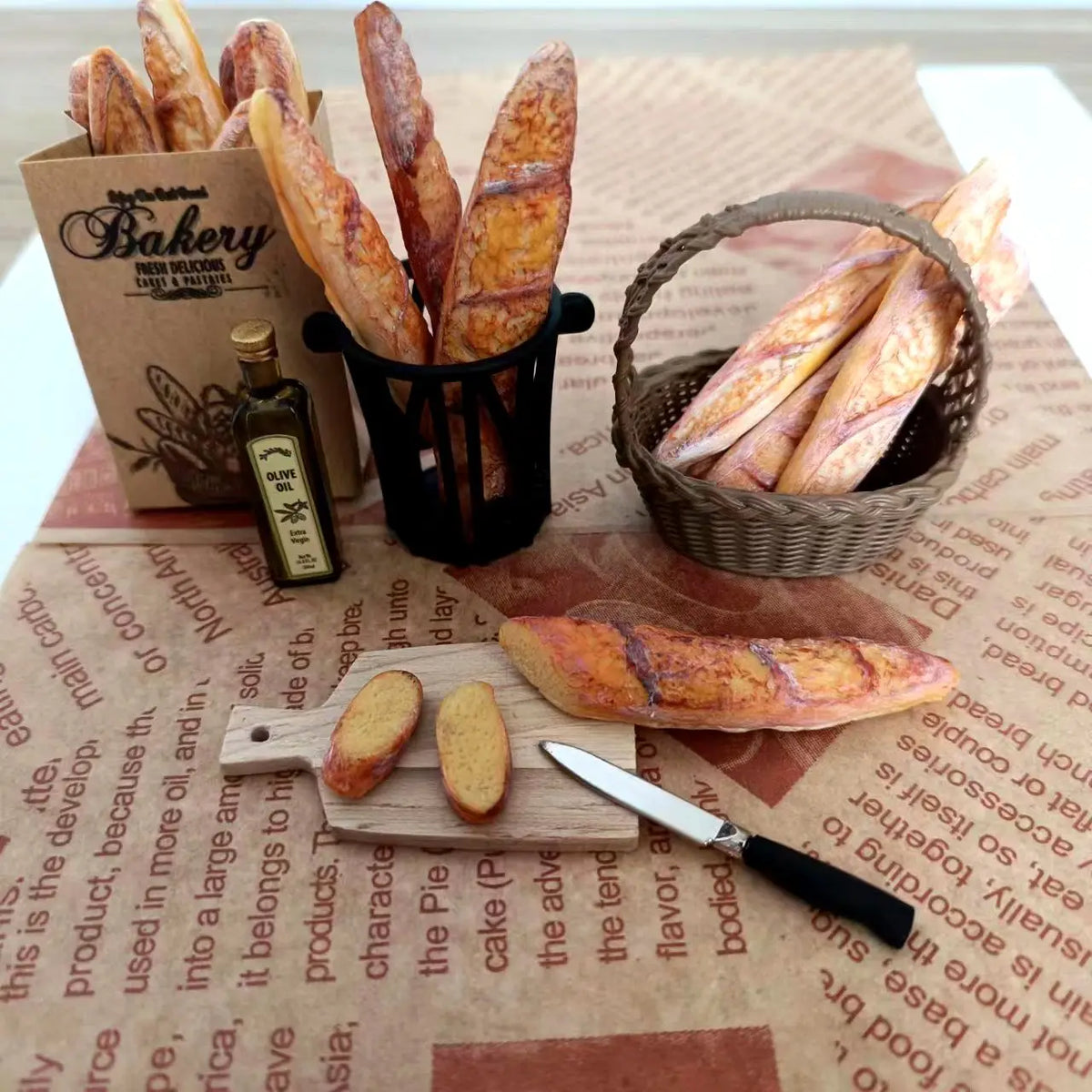 NEW Handmade 1/6 Scale Dollhouse Miniature Baguette Simulation Toys Mini Clay Bread for Blyth OB11 BJD Kitchen Accessories