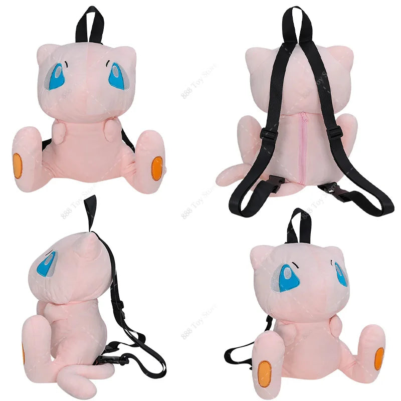New Arrival Pokemon Plush Backpack Anime Gengar Charizard Piplup Eevee Mimikyu Soft Stuffed Schoolbag Shoulder Bag Toy for Kids