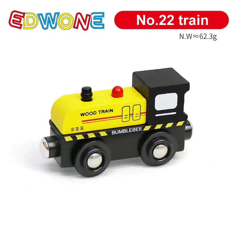 1pcs Magnetic Train Toys Wooden Train Locomotive Car Truck Railway Accessories Fit for Wooden Tracks Toys Gifts