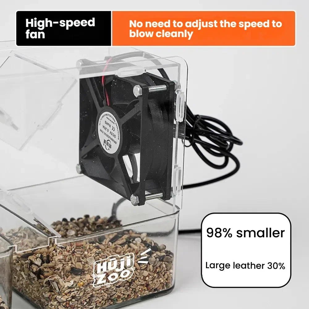 Bird Feed Shell Blowing Machine,No Assembly Required Husk Remover Wind Sheller Bird Seed Cleaner Machine, With Adjustable Speed