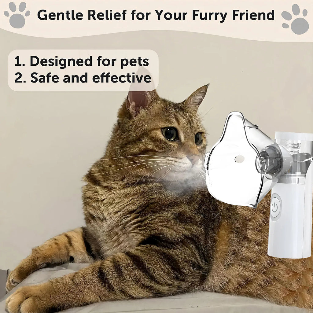 Smart Home Use Pet Nebulizer for Cats & Dogs - Easy-to-Use Animal Nebulizer for Respiratory Relief & Pet Health