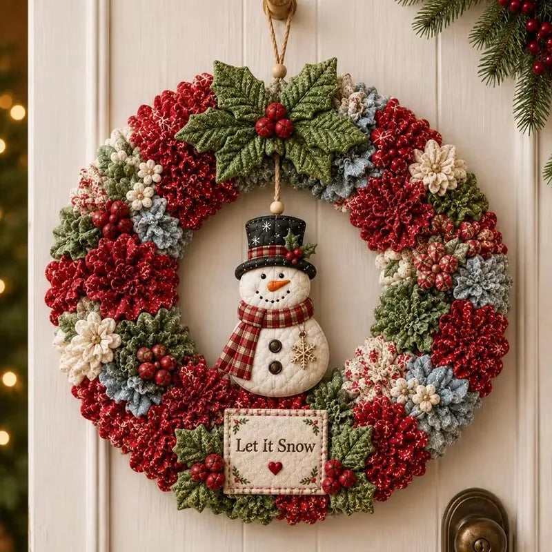 3D Christmas Fabric Poke Art Kit No-Sew Christmas Craft Holiday Door Decor Holiday Family Craft Art Kit Christmas Gift