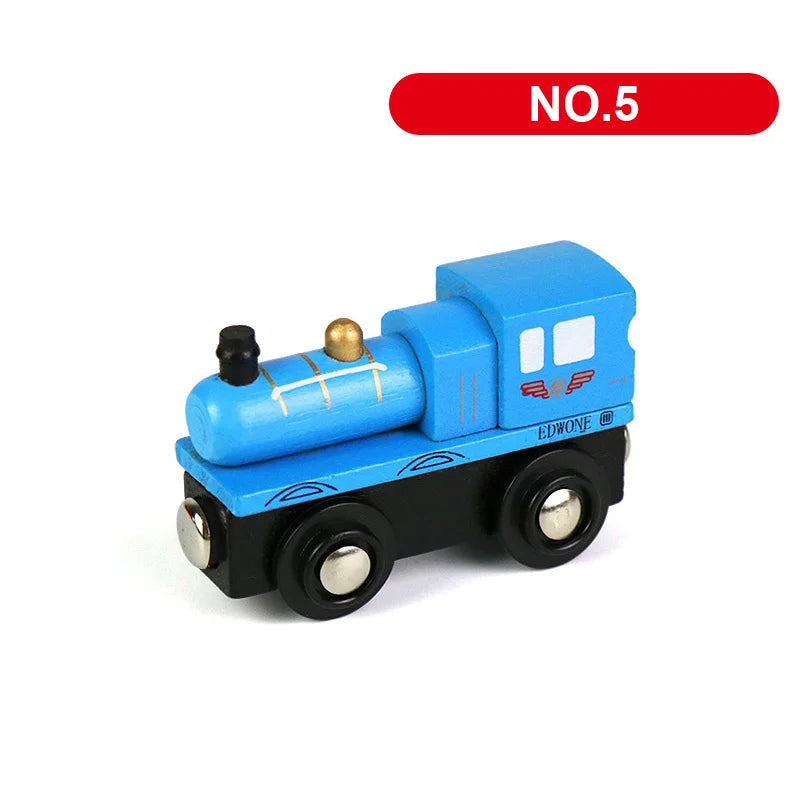 1pcs Magnetic Train Toys Wooden Train Locomotive Car Truck Railway Accessories Fit for Wooden Tracks Toys Gifts