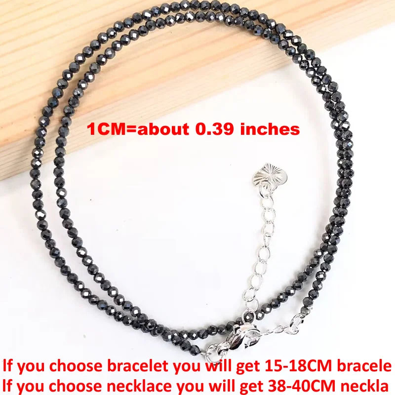 Natural Semi-precious Stone Necklaces for Women and Men Cut Angle 2mm Beads Crystal Necklace Bracelet Gem Zircon Agate Jewelry