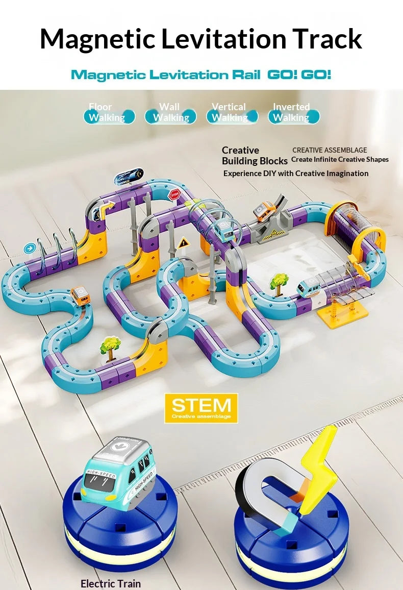 2026 Magnetic Building Blocks Track Car Variable Assembled Puzzle Educational Toy For Adult Family Interactive Game School Gift