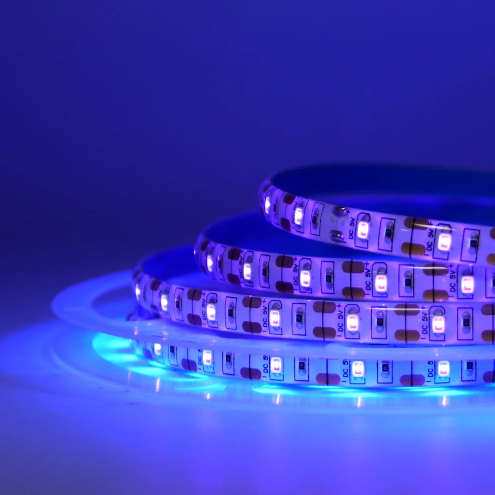 3AA Battery Powered LED Strip 5V 2835 SMD 60LEDs/m Waterproof Flexible LED Tape TV Backlight Warm White Red Green Ice Blue Pink