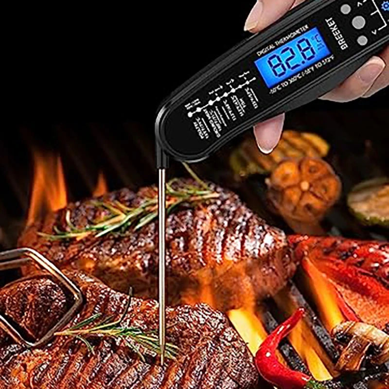 BBQ Meat Thermometer Digital Food Thermometer with 2 Probe Cooking Thermometer Milk Heat Gauge For Meat Kitchen Thermometer