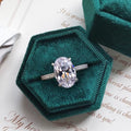 925 Sterling Silve Zirconia 1-4.5CT Gorgeous Shiny Oval Stone Ring For Women Engagement Wedding Luxury High Quality Fine Jewelry
